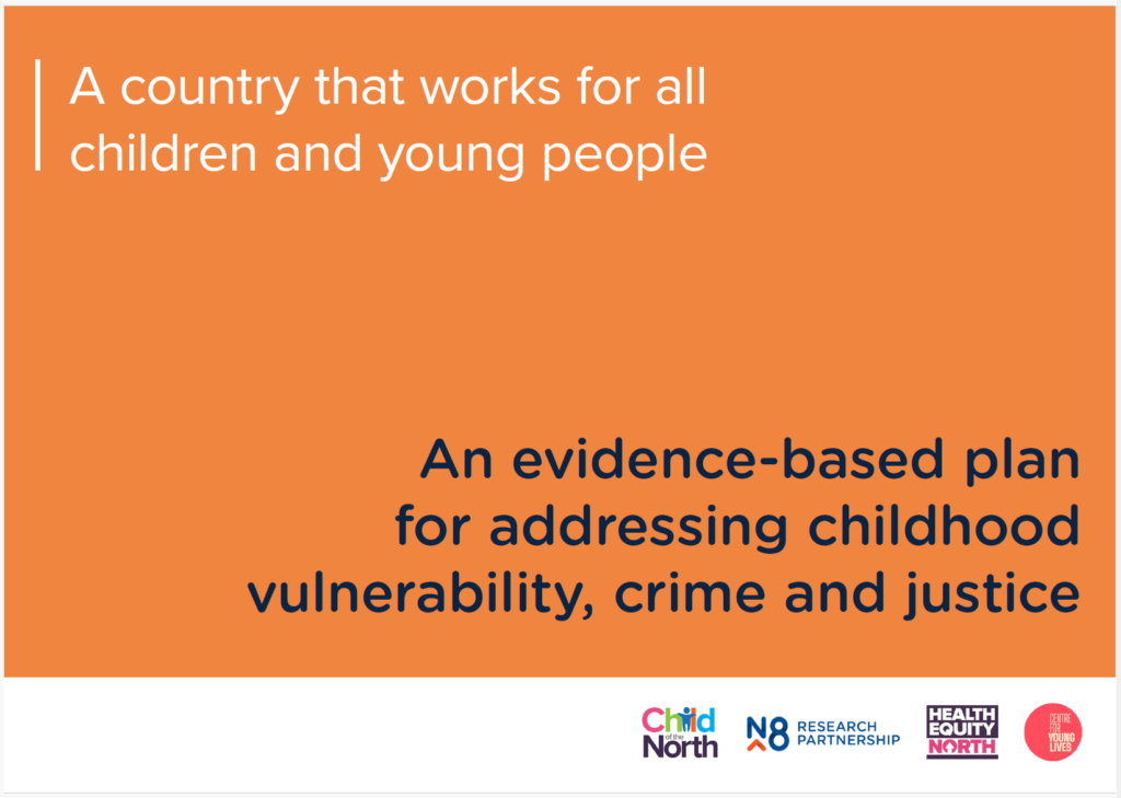 Cover of the Child of the North report 'An evidence-based plan for addressing childhood vulnerability, crime and justice'